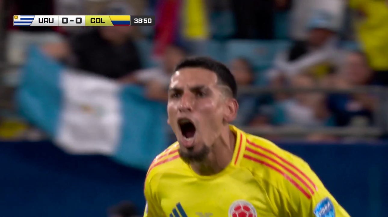 Jefferson Lerma's header in 39' gives Colombia a 1-0 lead over Uruguay | 2024 Copa América