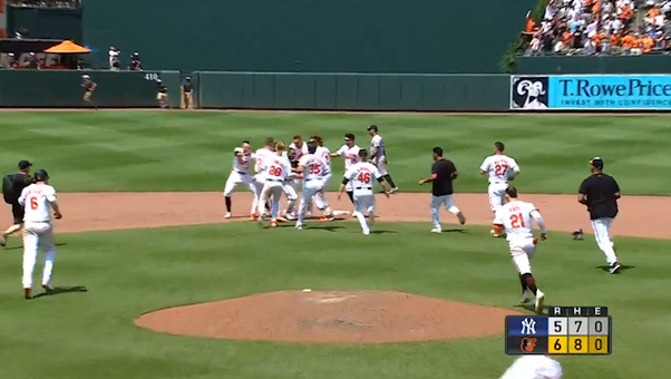 Cedric Mullins' walkoff two-run double gives the Orioles a 6-5 win over the Yankees and sole possession of first place in the AL East