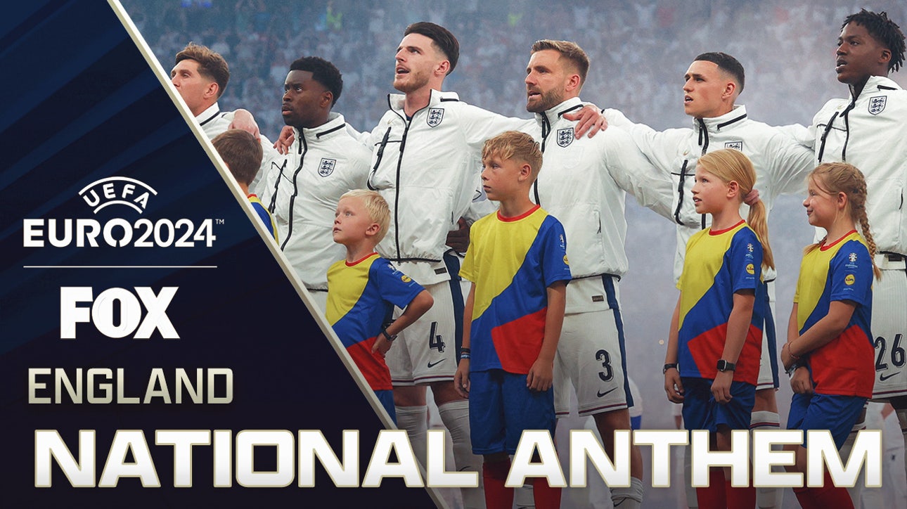 England sings national anthem before match vs. Spain in UEFA Euro Final