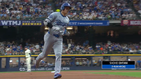 Shohei Ohtani launches a two-run home run to extend Dodgers' lead over Brewers