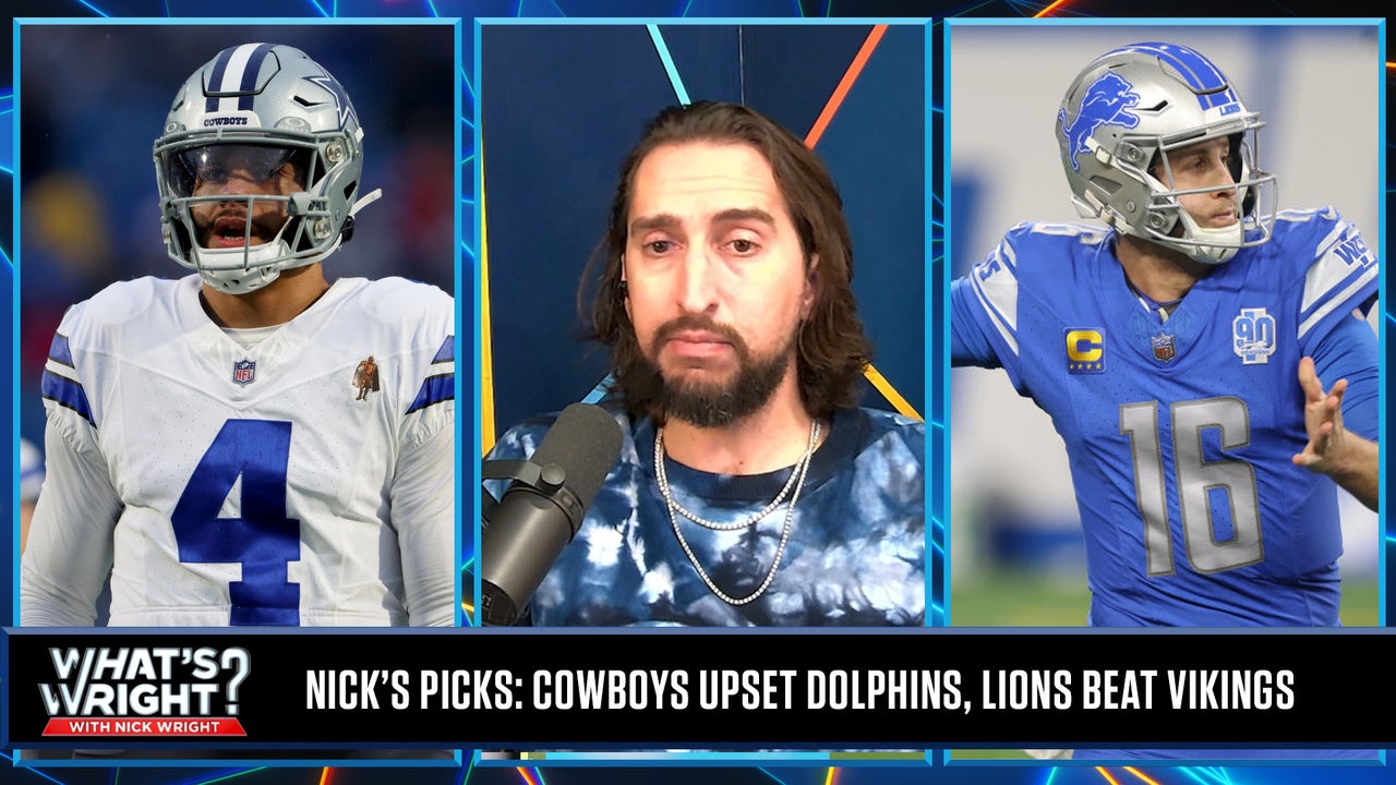 Nick's Picks: Cowboys upset Dolphins, Lions beat rival Vikings in Week 16 | What's Wright?