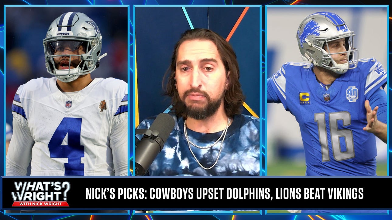 Nick's Picks: Cowboys upset Dolphins, Lions beat rival Vikings in Week 16 | What's Wright?