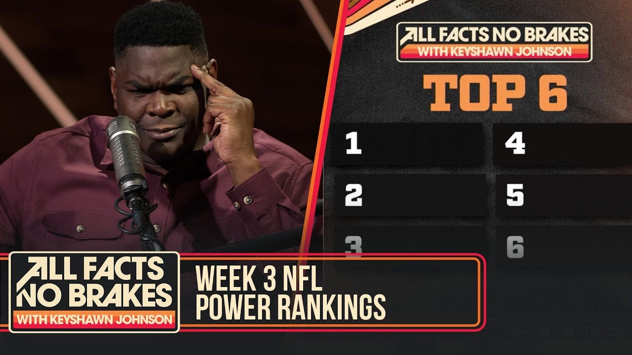 Keyshawn shakes up his Week 3 NFL Power Rankings | All Facts No Brakes