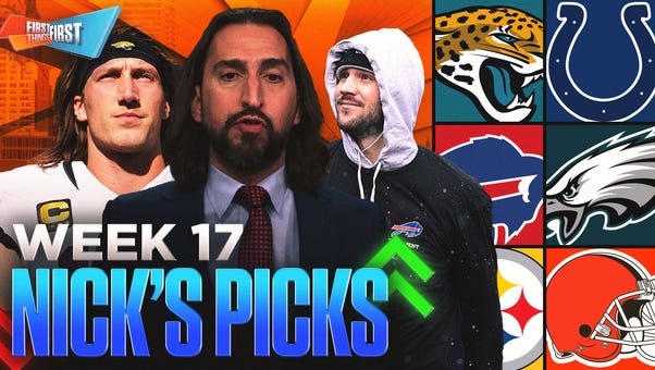 Hammer Jaguars, Steelers and Bills as favorites in Nick Wright's Week 17 Picks | First Things First