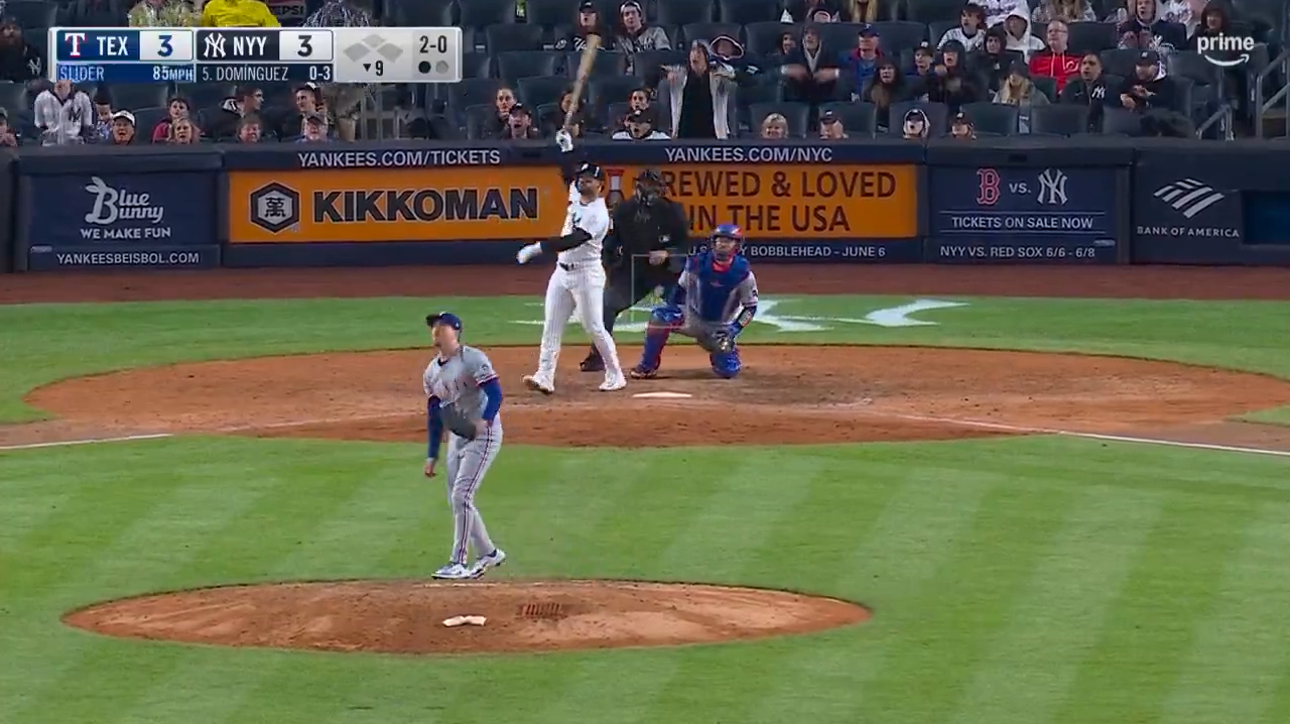Jasson Domínguez drills a walk-off homer in the Yankees' victory over the Rangers