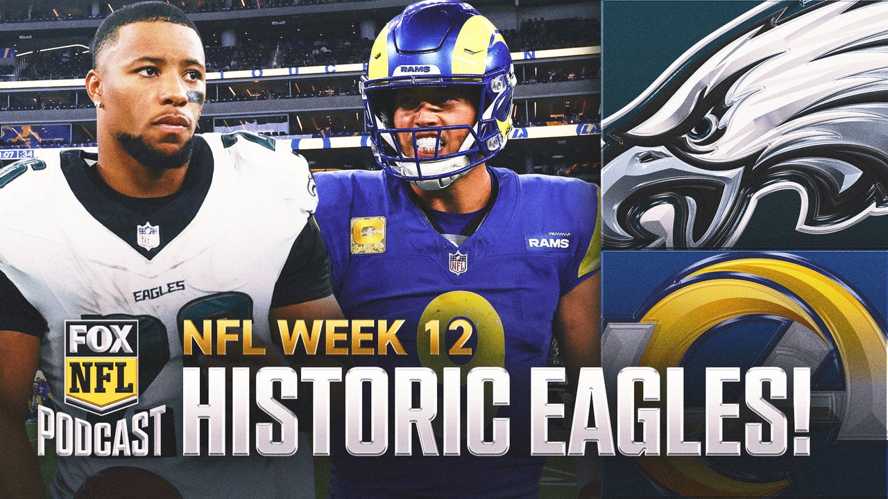 Saquon Barkley makes HISTORY in Eagles' HUGE victory over Matthew Stafford, Rams | NFL on FOX Pod