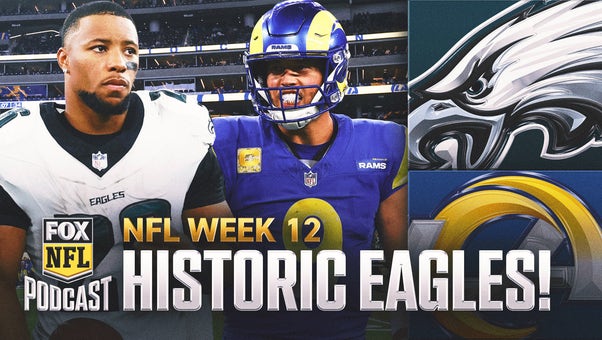 Saquon Barkley makes HISTORY in Eagles' HUGE victory over Matthew Stafford, Rams | NFL on FOX Pod