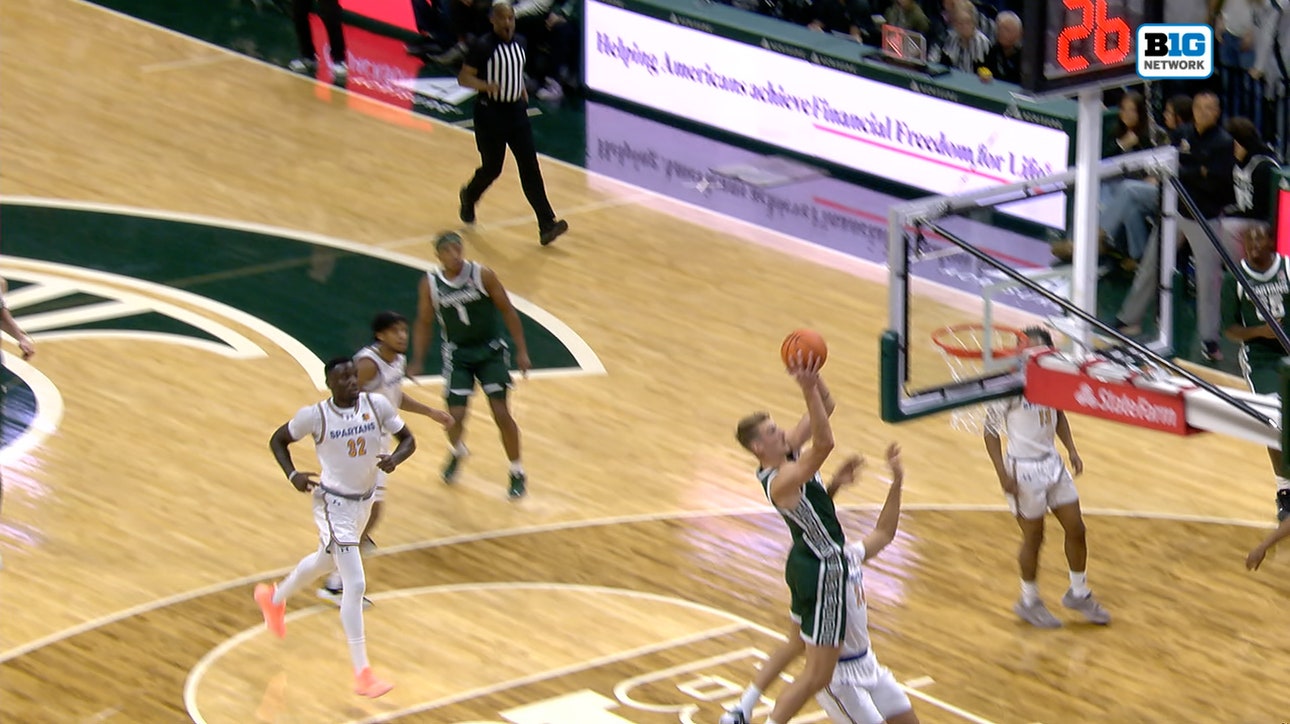 Jeremy Fears Jr.'s lob to Carson Cooper extends Michigan State's lead over San José State