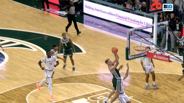Jeremy Fears Jr.'s lob to Carson Cooper extends Michigan State's lead over San José State