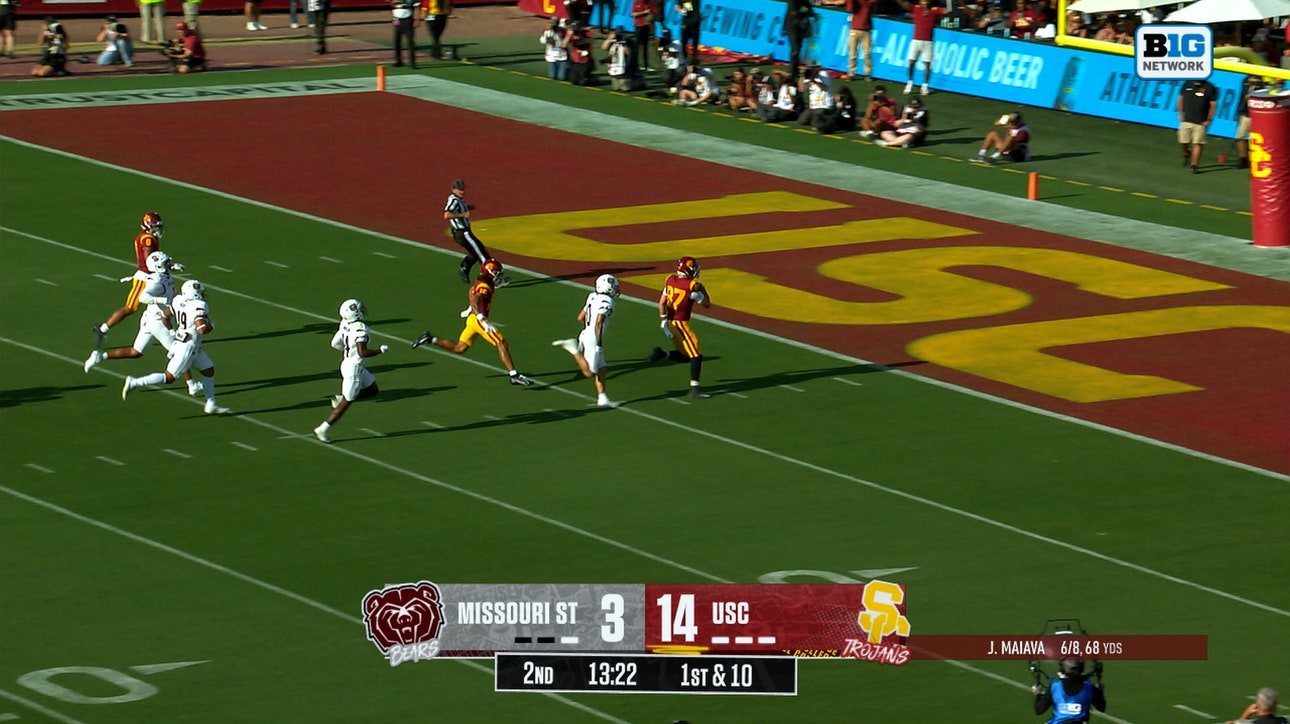 Jayden Maiava connects with Lake McRee for a 64-yard TD, extending USC's lead over Missouri State