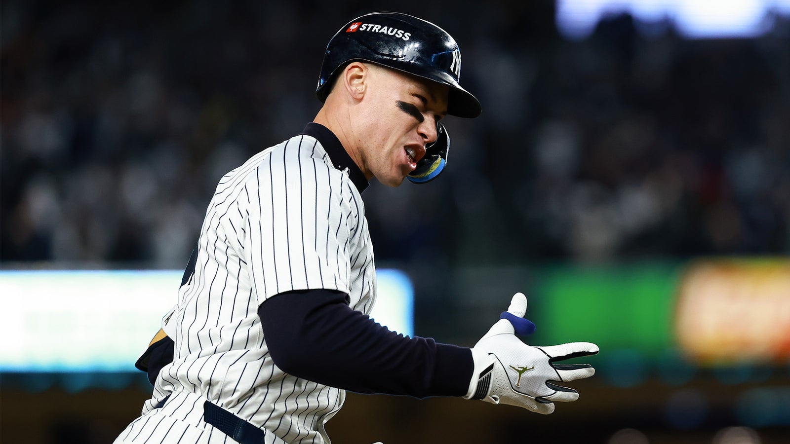 Yankees' Aaron Judge hits his first homer of the postseason