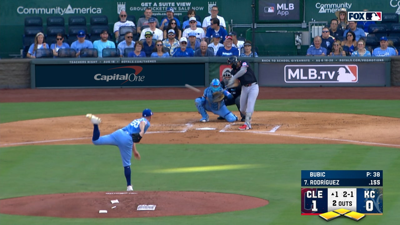 Johnathan Rodríguez's double extends Guardians lead 3-0 against Royals