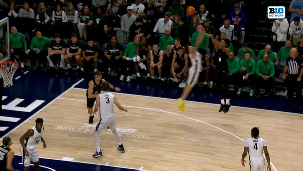 Michigan State's Jordan Scott drains tough 3-pointer, plus the foul, against Penn State
