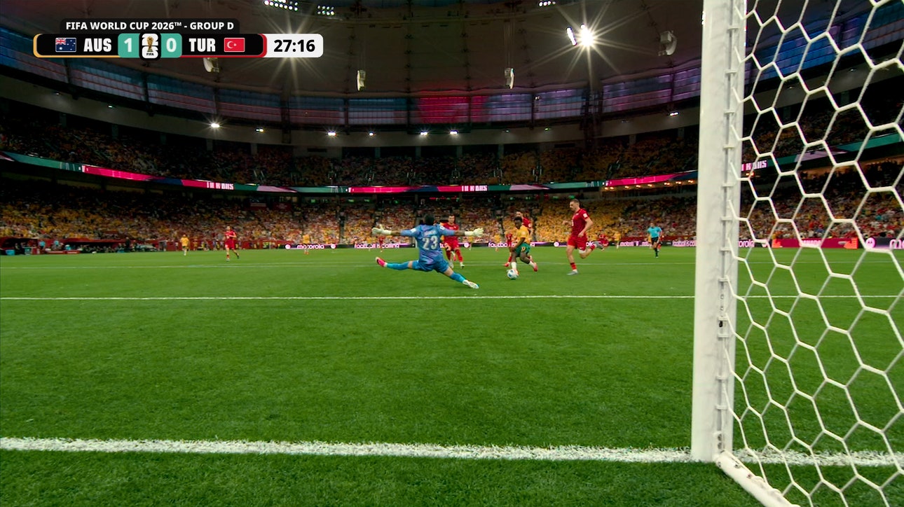 Nestory Irankunda scores Australia’s first goal of 2026 FIFA World Cup™, taking lead over Türkiye