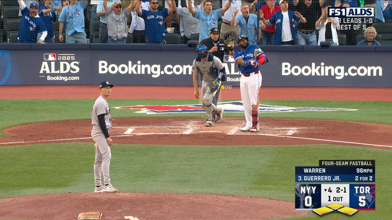 Vladimir Guerrero crushes grand slam, extending Blue Jays’ lead over Yankees