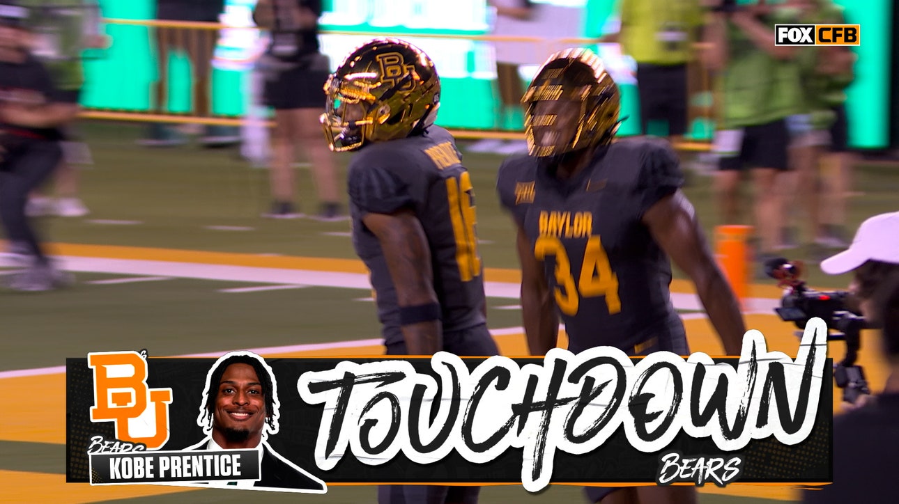 Sawyer Robertson links up with Kobe Prentice for a 33-yard TD, shrinking Baylor's deficit vs. Auburn