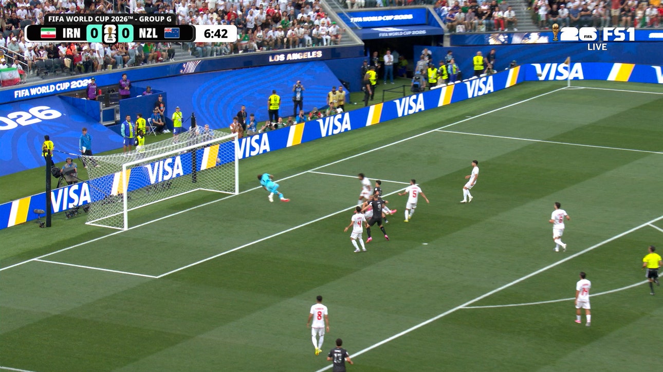 Elijah Just scores New Zealand’s first goal of 2026 FIFA World Cup™ to take 1-0 lead over Iran