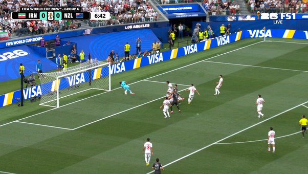 Elijah Just scores New Zealand’s first goal of 2026 FIFA World Cup™ to take 1-0 lead over Iran