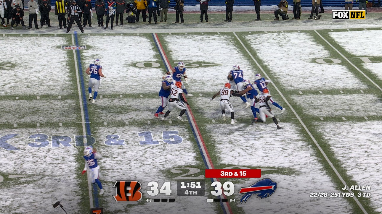 Josh Allen escapes sack, cementing Bills' 39-34 win over Bengals | NFL Highlights