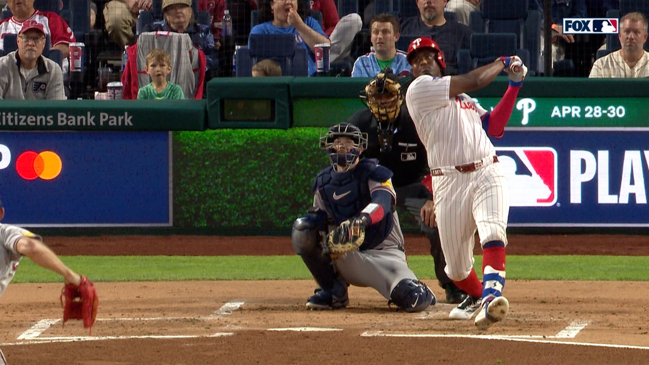 Phillies’ Felix Reyes hits home run in his first career MLB at-bat
