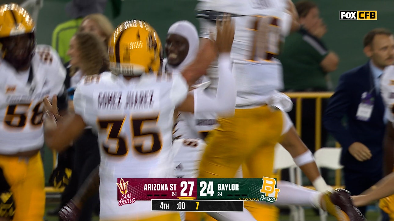 Arizona State's Jesus Gomez hits 43-yard FG to beat Baylor