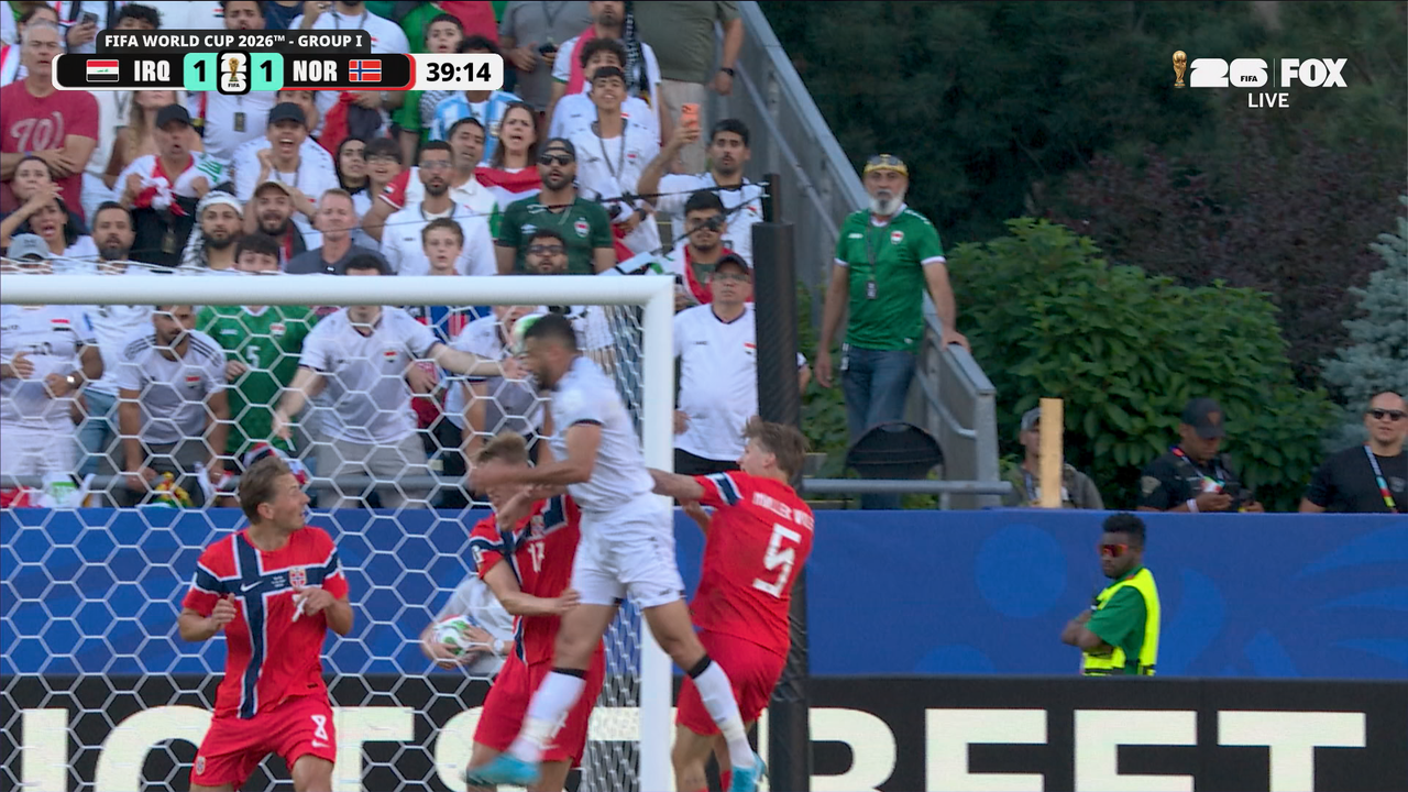 Iraq's Aymen Hussein scores header to level match against Norway | 2026 FIFA World Cup™