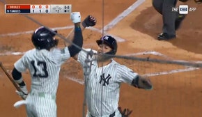 Giancarlo Stanton blasts a solo home run to give Yankees an early 1-0 lead over Orioles