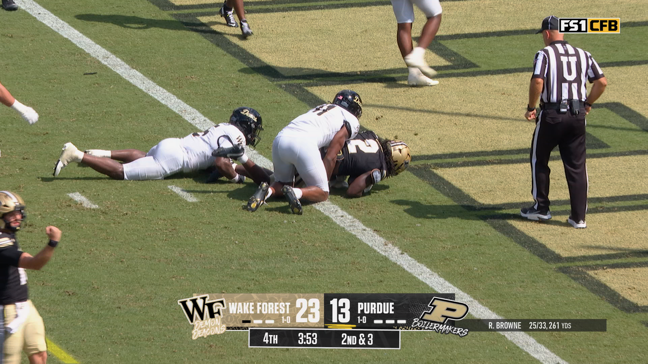Purdue's Fame Ijeboi rushes for touchdown, trims deficit vs Wake Forrest