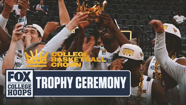 West Virginia's trophy ceremony following win of The Crown Championship 🏆 FOX College Hoops