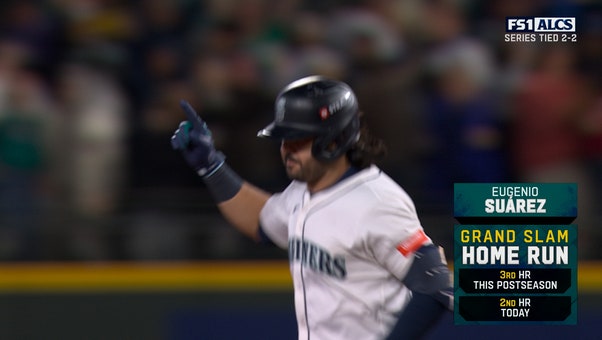 Eugenio Suárez hits grand slam to give Mariners lead over Blue Jays