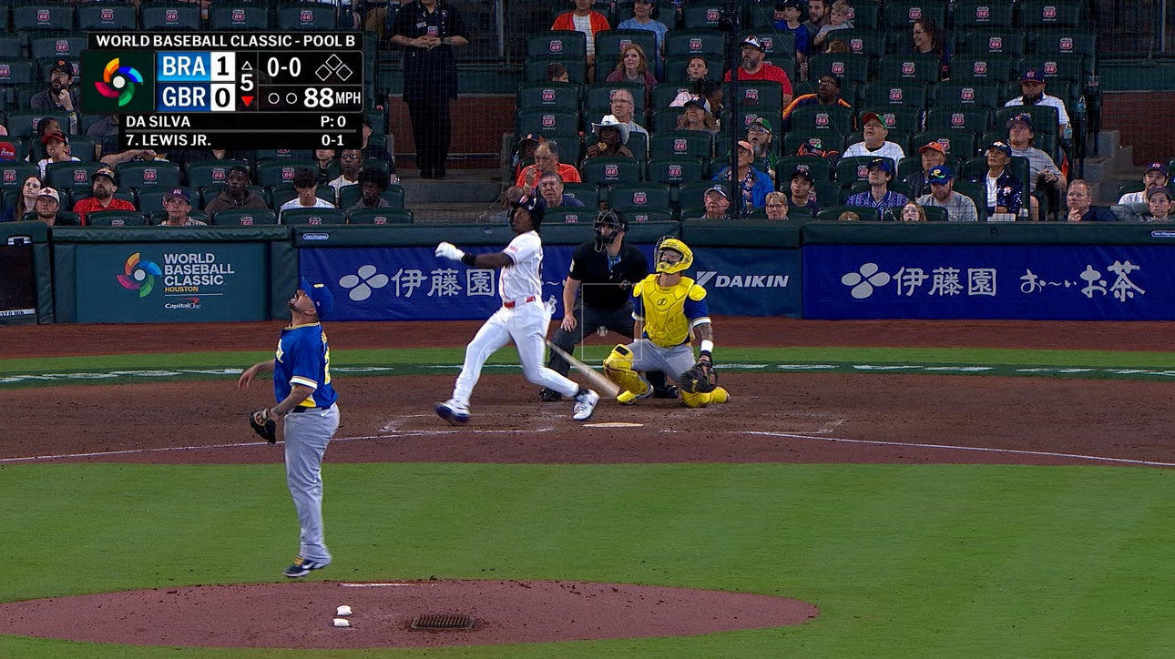 Great Britain's Ian Lewis Jr. hits solo homer to tie game against Brazil