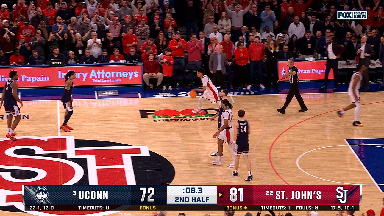 St. John's holds off Braylon Mullins' late three to seal the UPSET win over UConn