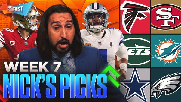 Falcons can shock 49ers, Jets cover, Can the Eagles upset the Cowboys on Nick’s Week 7 Picks? | FTF