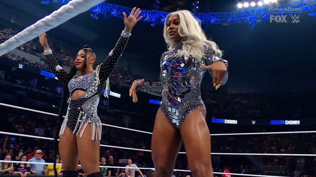 Bianca Belair and Jade Cargill fight off ambush after calling out Isla Dawn and Alba Fyre 