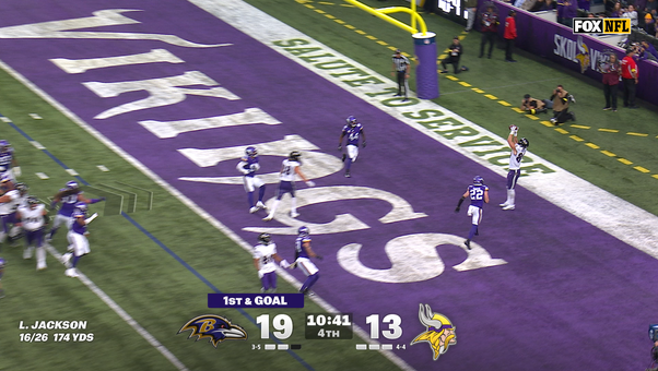 Ravens' Lamar Jackson throws two-yard TD to Mark Andrews, extending lead over Vikings | NFL Highlights