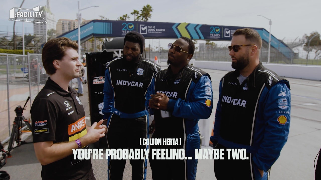 The Facility crew takes an IndyCar ride along ahead of the Acura Grand Prix with Colton Herta