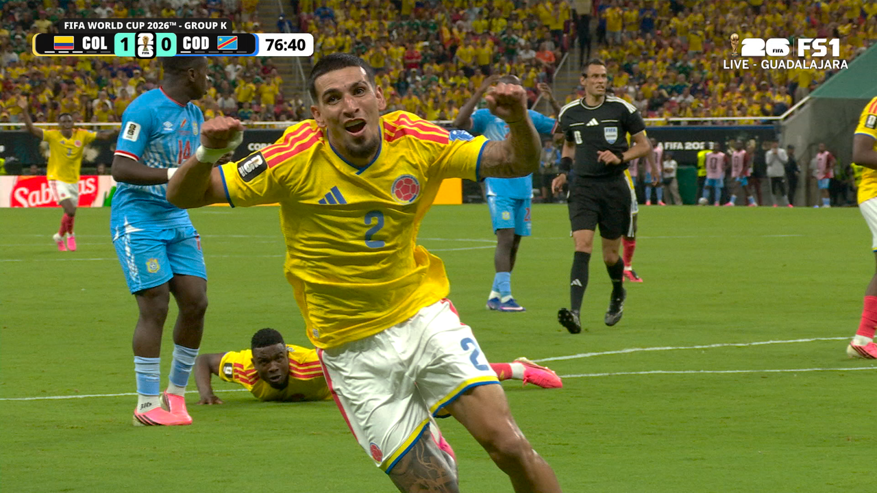 Colombia’s Daniel Muñoz scores goal, taking lead vs DR Congo | 2026 FIFA World Cup™