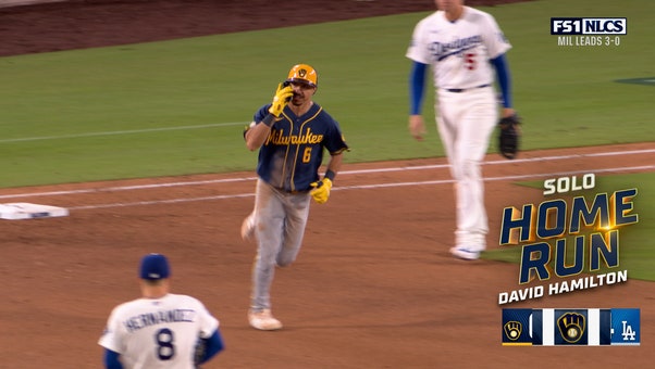 David Hamilton smashes solo home run, extending Brewers' lead over Dodgers