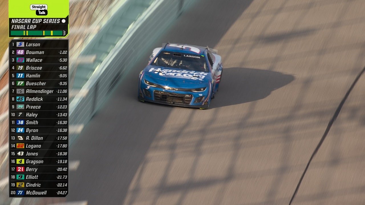 Lap terakhir: Kyle Larson mengambil bendera kotak-kotak di Straight Talk Wireless 400 di Homestead-Miami | Nacar di Fox