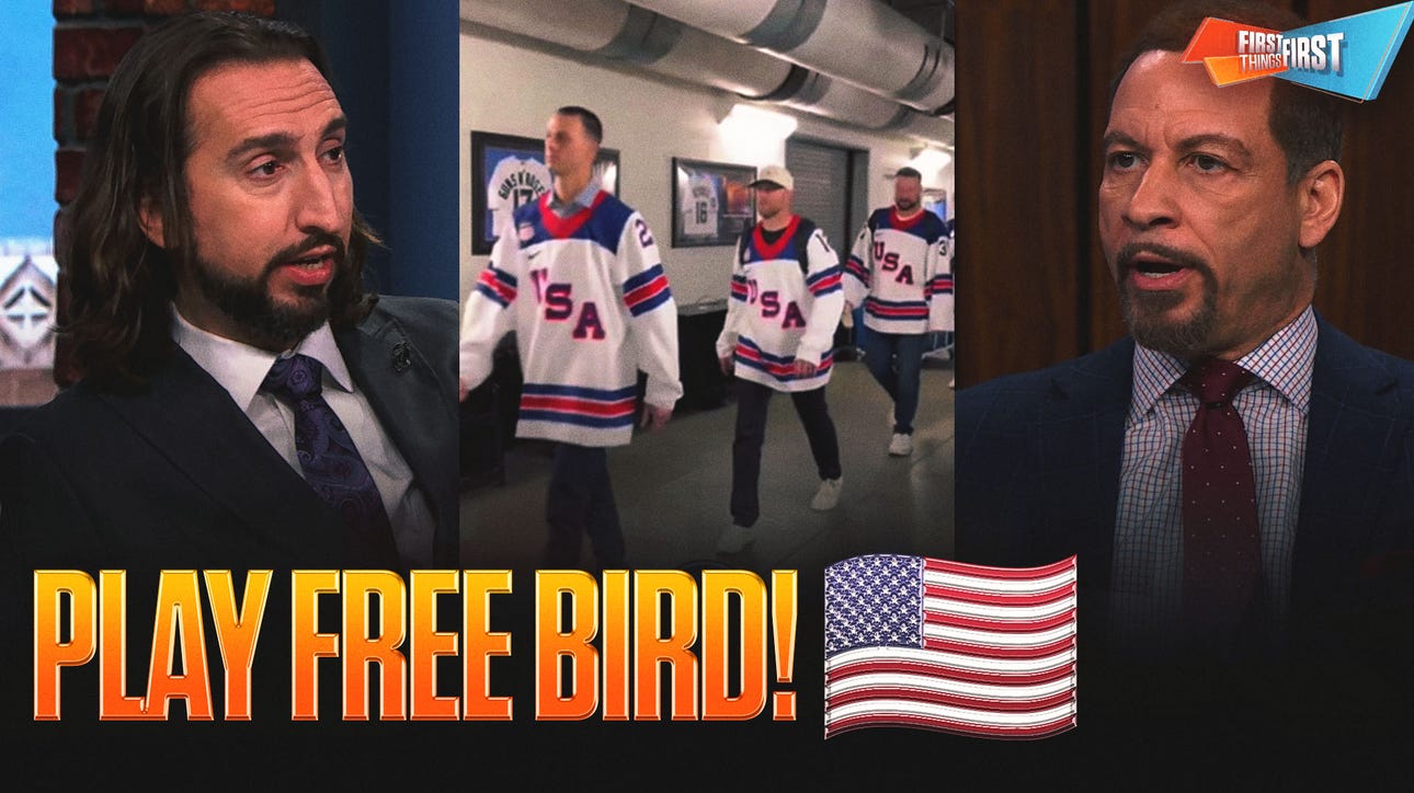 USA Baseball walks in sporting Team USA Hockey jerseys ahead of World Baseball Classic Final vs. Venezuela | First Things First