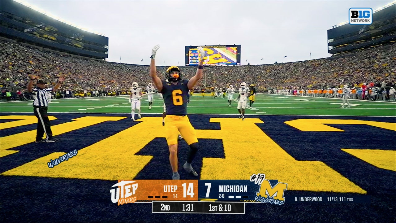 Jordan Marshall rushes for 6-yard TD, giving Michigan lead over UTEP