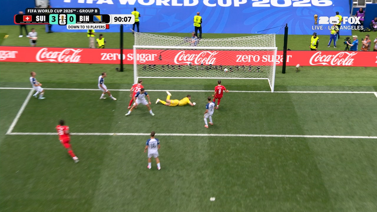 Switzerland’s Johan Manzambi nets second goal to have brace vs Bosnia and Herzegovina | 2026 FIFA World Cup™