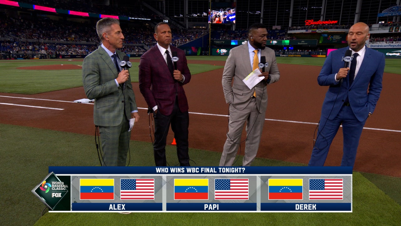 Papi, A-Rod & Jeter make their World Baseball Classic Final predictions between the United States and Venezuela 