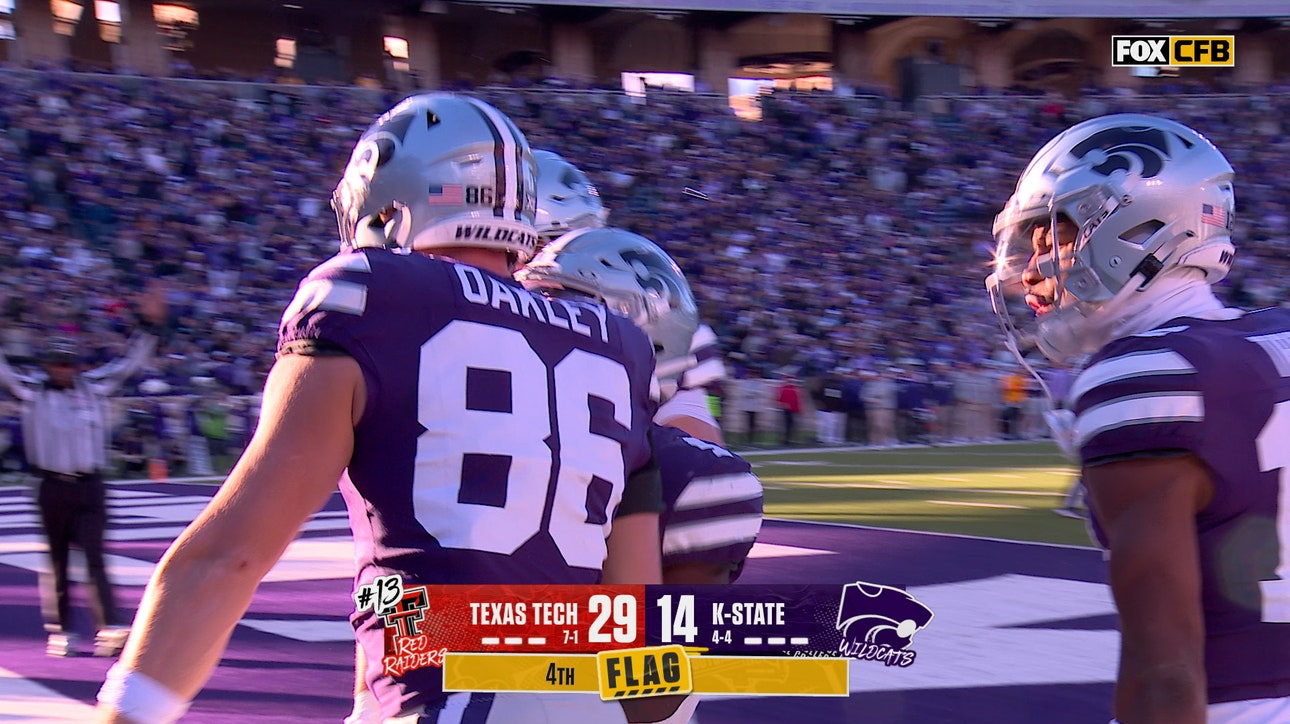 Kansas State's Garrett Oakley catches nine-yard TD, shrinking deficit against Texas Tech