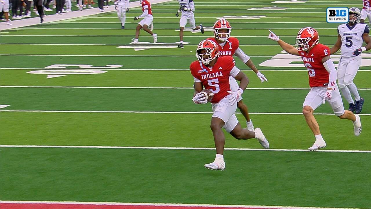 Rolijah Hardy returns 19-yard pick six, extending Indiana's lead over Howard