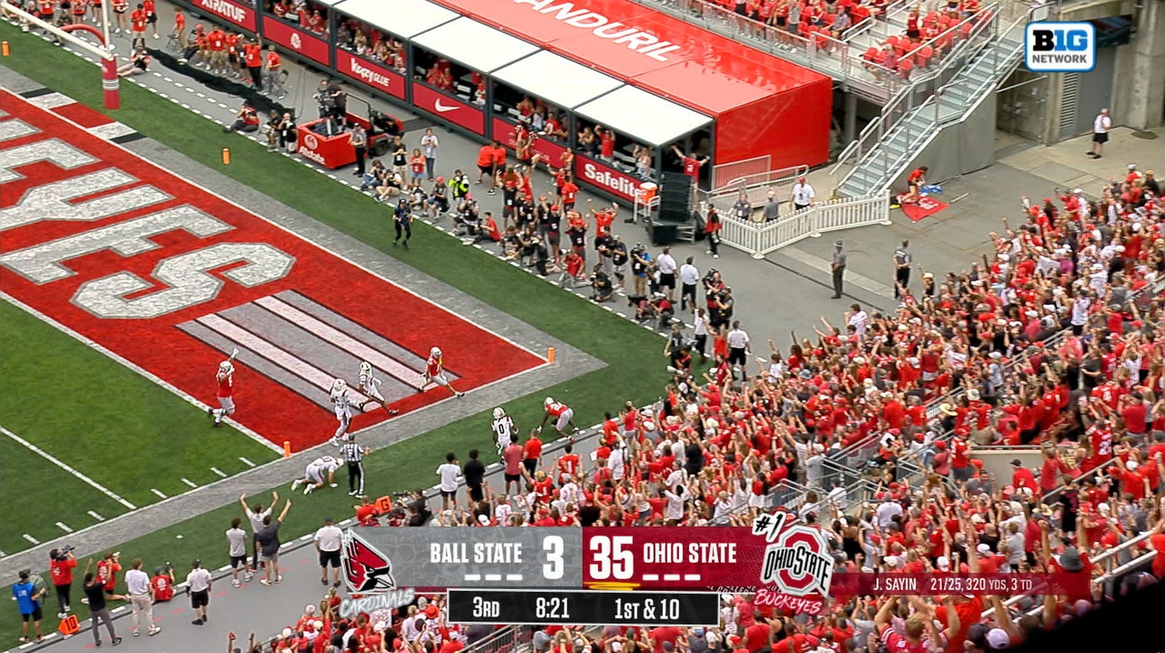 Ja'Kobi Jackson rushes for 49-yard TD to extend Ohio State's lead over Ball State