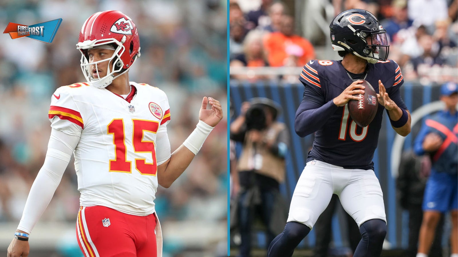 Nick Wright predicts Patrick Mahomes vs. Caleb Williams in Super Bowl LIX | First Things First