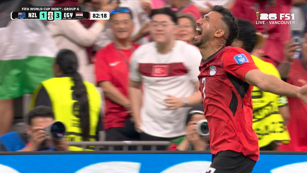 Egypt’s Trézéguet scores goal to extend lead vs New Zealand | 2026 FIFA World Cup™