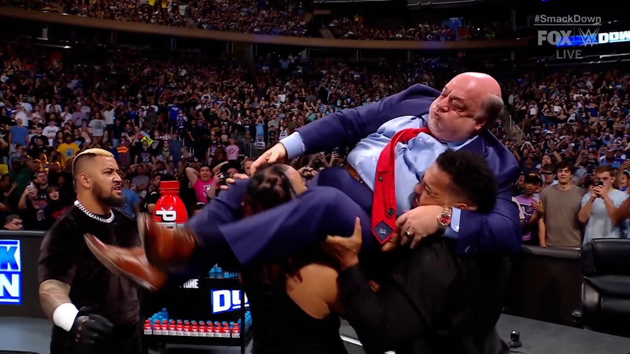 Paul Heyman thrown through table after refusing to acknowledge Solo Sikoa as Tribal Chief