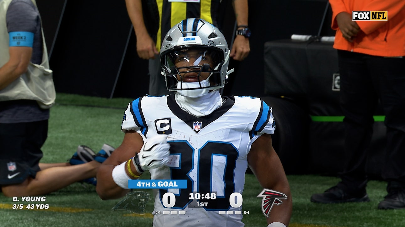 Bryce Young finds Chuba Hubbard for 3-yard TD, giving Panthers early lead vs Falcons | NFL Highlights